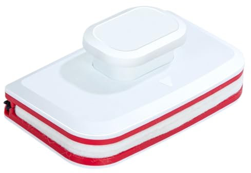 Magnetic Window Cleaner, Window Cleaning Magnetic Tool - Rectangular Double-Sided, Magnetic Glass Cleaner with Wide Handle, Window Cleaning Tools