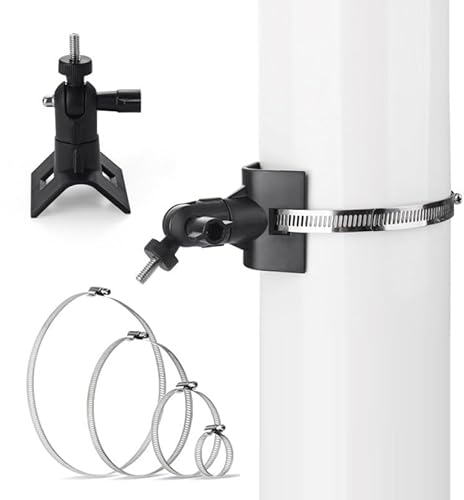 ASIEIT Kamerahalterung, Rohrmontagehalterung, 360° drehbar, Kamerahalterung, Masthalterung für Ring Up Cam/Spotlight Cam/EufyCam 2C