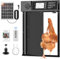 CHAMUTY Porte Poulailler Automatique Solaire avec Écran LCD, 7W Panneaux Solaires, Télécommande, Porte Automatique Poulailler en Aluminium avec Capteur de Lumière, Minuterie, Fonction Anti-pincement
