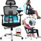 MELOKEA Bürostuhl 200Kg, 4D Armlehnen, Rückenlehne und Sitztiefe Verstellbar, 4-Stufen-Verriegelung, Elastischer Sitzpolster, Bürostuhl Ergonomisch, Schreibtischstuhl Schwarz, Bürosessel, Office Chair