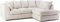 New Gamzo Fabric Corner Sofa Silver | Soft Jumbo Cord 3-4 Seater Corner Sofa Left/Right Hand Facing) (Cream, Right Hand Facing)