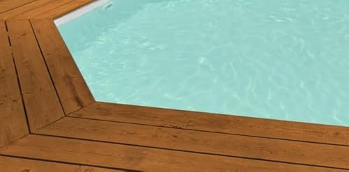 Liner 75/100 Compatible Piscine modèle Octogonale 510x120 Gris-Clair