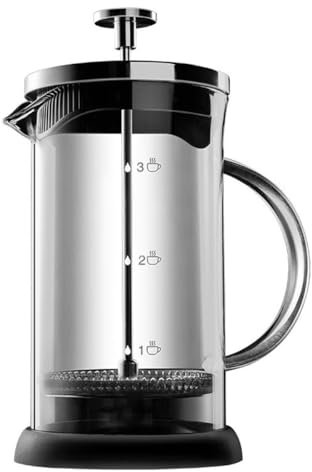 GIZNXBA French Press Coffee/tea Maker, Camping Mini Coffee/Tea Press Of Stainless Steel Filter And Heat Resistant Glass, Cold Brew Coffee Maker For Travel, Home(350ml)