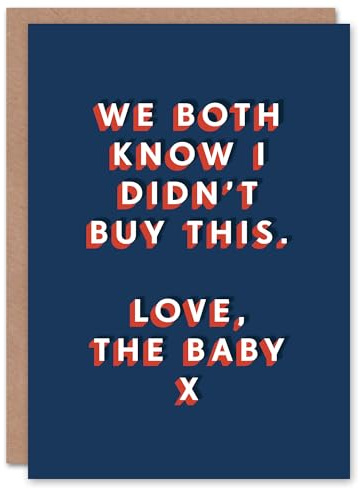 Artery8 We Both Know I Didn't Buy This Love The Baby For Him Birthday Card