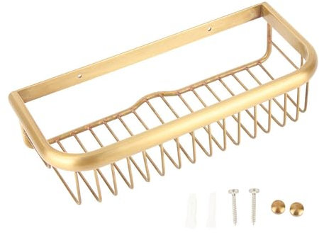 Yuecoom shower shelf, Kupfer Duschhalter Badregal Rechteck antike Wandhalterung Badezimmer Raumsparung