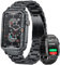 Orologio Smartwatch Uomo Fitness Orologi: 1.57 Quadrato Smart Watch con Chiamate Bluetooth Pressione Sanguigna SpO2 Monitoraggio del Sonno 107 modalità Sport Contapassi Compatibile per iOS e Android