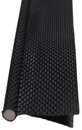 Rail d'auvent pour caravane de 3 m x 6 mm à double rabat en PVC noir, convient pour tous les camping/auvents/tentes/camping-cars