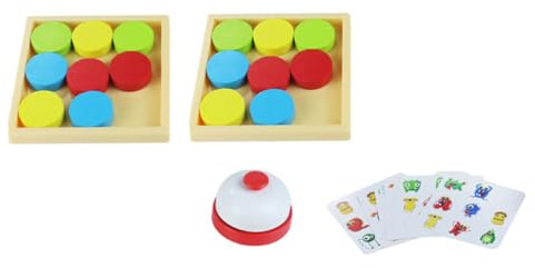 Kisangel 1 Satz Logik-Trainingsspielzeug Brettspiel aus Holz Kinderpädagogikspielzeug Holzspielzeug Brettspiel Bildungsspielzeug Interaktives Bunt