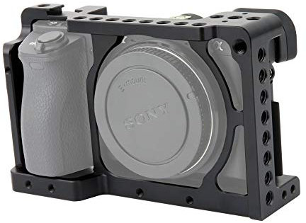 NICEYRIG Alluminio gabbia per fotocamera Sony A6100 A6400 A6300 A6000 NEX7 con filettatura 1/4”e Cold Shoe