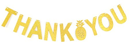 Andgo Thank You Banner Pineapple Bunting Thanksgiving Sign Wedding Bunting Banner Home Decorations Garland Photo Booth Props