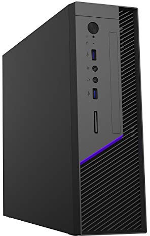 CiT MTX008B - Custodia per PC, Mini ITX, design approvato CE/EMI, alimentatore GameMax TFX da 300 W incluso, ventola frontale da 80 mm inclusa, progettata pensando ai professionisti, colore nero