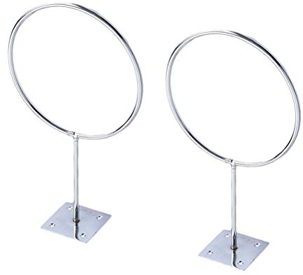 VORCOOL 2 STÜCKE Edelstahl Wandhalterung Sport Rack Display Halter für Basketball Fußball Fußball Volleyball Übungsball Medizinball (Silber)