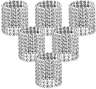 Serviettenringe, Silber Bling Strass Diamant Serviettenschnallen für Tischdekoration, Hochzeit, Abendessen, Party, DIY Dekoration, Set von 50 Stück