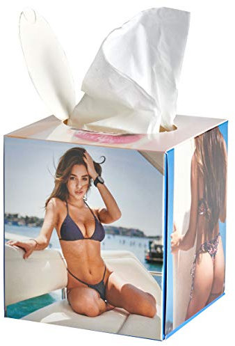 Penisso Taschentücher Box - Kosmetiktücher Wichstücher Scherzartikel Geschenk für Junggesellenabschied - Spenderbox 60 Tücher 3-lagig