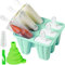 SiliconeIce Ice，Popsicle Molds 6 Pieces Silicone Ice Pop Molds BPA Free Popsicle Mold Reusable Easy Release Ice Pop Make (Green)