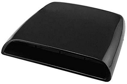 ihreesy Lufthutze Auto Dekoration,ABS Auto Lufteinlässe Außen Dekorative Luftdurchfluss Motorhaube Entlüftung Auslass Aufkleber Lüftungsgitterabdeckung 28cm x 25cm,Schwarz