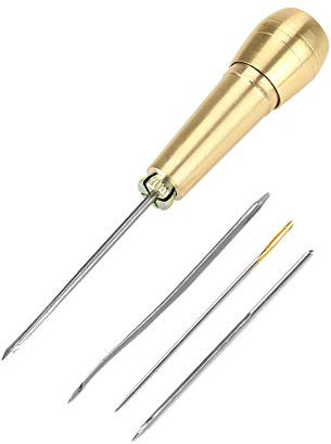 Filo Cerato Cucitura a Mano Cucitrice Punteruolo da Cucito Kit di Attrezzi per la Riparazione delle Scarpe in Rame per la Cucitura del Filo Riparazione del Cucito Fai da Te