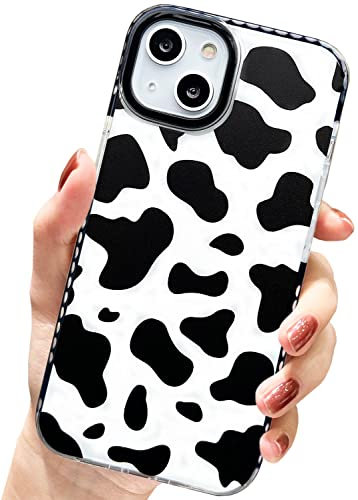 AMART for iPhone 13 Case Cute Cow Print,Cute Animal Cow Pattern Design Silicone Shockproof Protective TUP Bumper Case for iPhone 13 6.1 inch
