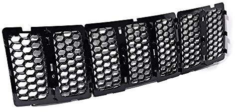 Compatibile con Jeep Grand Cherokee 2014-2016, 7 pezzi di griglia nera opaca a nido d'ape con inserto in rete