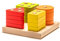 Cubika 15344 - Sortierspiel aus Holz - Farben und Formen 3, Kinderbauset, mehr 18 Monate
