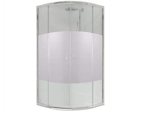 VBChome Duschkabine 80 x 80 cm Chrom Viertelkreis Eckeinstieg Duschwand Schiebetür Duschabtrennung Intimo Sicherheitsglas Dusche Duschtrennwand Modern Hohe Qualität