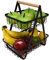 joeji's Kitchen Fruteros de cocina 2 pisos, cesta frutas y verduras, cesta cocina, frutero pisos de alambre abierto, frutero negro