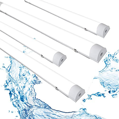 Yakimz 4x 150CM LED Deckenleuchte, 48W Led Feuchtraumleuchte, 3600LM LED Deckenlampe 4000K Werkstattlampe Neutralweiß Schrankleuchte IP65 Wannenleuchte