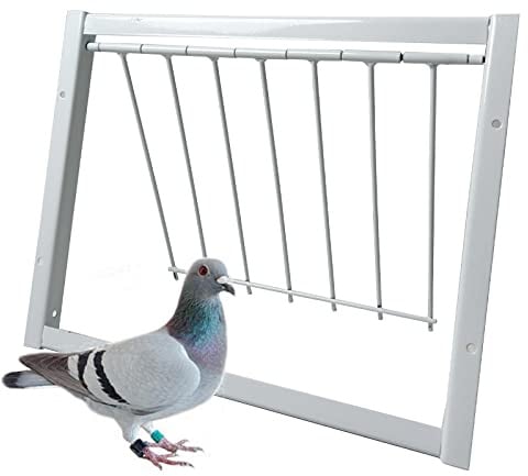 Pigeon Trap Loft Door with Steel Frame, Pigeon Doors Trap Rust Resistant Bird Cage House Door for Racing Pigeons, Pigeons Supplies (12in/ 30cm)