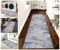 Korridor Teppich Flur Läufer Teppich Läufer Flur rutschfest Blau Grau Küchenteppich Waschbar Meterware Teppichläufer Lang for Corridor Schlafzimmer Wohnzimmer Polyester Meterware