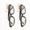 FINDAMAZE Brillenaufbewahrung 2 Stück, kurzer Sonnenbrillen Organizer Wandmontage, Brillenständer/Brillenhalter zum Aufhängen der Brille, Brillen-Display, Weiß