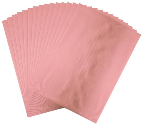 Briartw 100 fogli di carta olografica a caldo rosa, 20 x 29 cm, toner reattivo, stampa a caldo, per stampante laser e laminatrice, per scrapbooking, artigianato, biglietti, decorazioni fai da te
