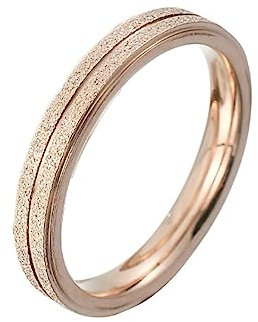 Ayoiow FEDI Nuziali Titanio 3MM Oro Rosa Sottile Anello Fedina Opaco