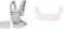 Ergobaby Bundle aus Omni 360 Cool Air Mesh 4-Positionen Babytrage, Pearl Grey + Schultergurtschoner und Latz, Teething Pad für Ergobaby Babytragen, Natural