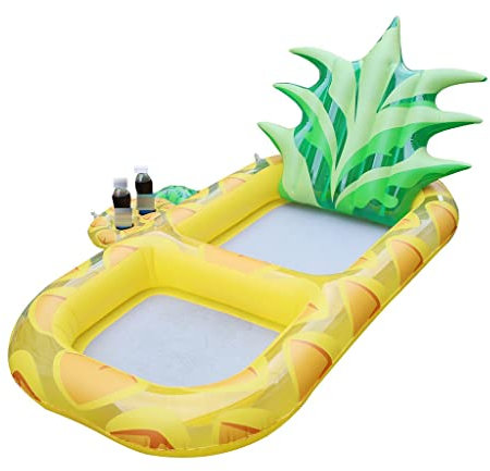 Détendez-Vous sur Un lit de Bronzage Gonflable à Tapis Flottant Arc-en-Ciel pour Les fêtes à la Piscine et Les journées d'été à la plageJaune