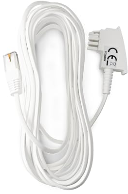 COXBOX 8 m DSL Flach-Kabel Fritzbox, Speedport, Easybox - TAE Flachkabel RJ45 weiß - VDSL ADSL WLAN Router-Kabel mit Twisted Pair für eine zuverlässige Verbindung