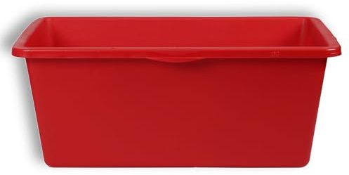kaiserkraft | Kunststoffmulde | Volumen 90 l, 640 x 350 mm, rot, VE 3 Stk
