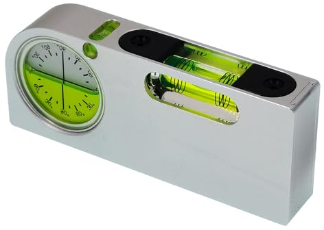 Multi Angle Measuring Mini Level Gauge with Magnetic Solid Aluminum Alloy, Portable Mini Bubble Gauge (Green)