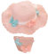 REYOK Chapeau De Paille Enfant Chapeau De Paille Et Sac Set,Petit Sac Chapeau De Soleil d'Été,Filles Chapeau De Paille à Volants pour Enfant Le Tourisme Vacances Plage (Tissu de Paille, P1)