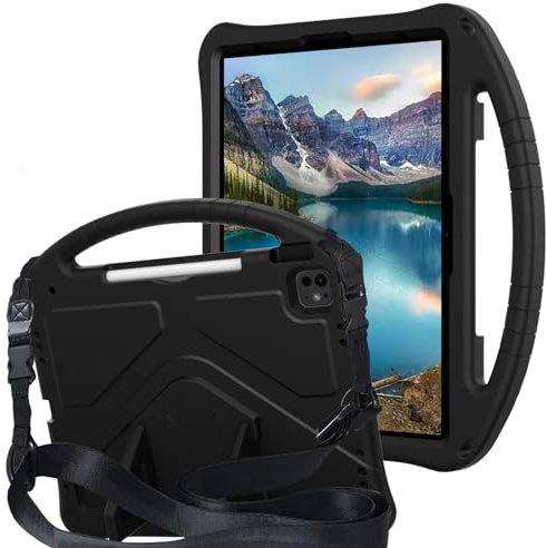 Funda para iPad Pro de 13 pulgadas (2024) M4/Air de 13 pulgadas M2 (2024) para niños, funda protectora duradera y ligera de EVA a prueba de golpes para iPad Air de 13 pulgadas/Pro de 13 pulgadas