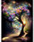 Viart Malen Nach Zahlen Erwachsene Baum-Malen Nach Zahlen für Erwachsene Lebensbaum,Paint by Numbers Adult Für Haus Dekoration(30x40cm)