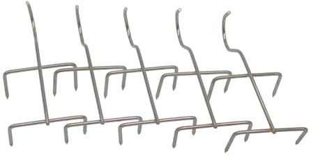 5 Stück Räucherhaken Fleischhaken Raucherhaken Doppelhalter 14cm