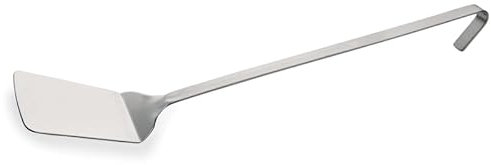 8x Backschaufel Stiel: 38 cm, Schaufel: 12 x 10 cm, Gastro, Chromnickelstahl silber