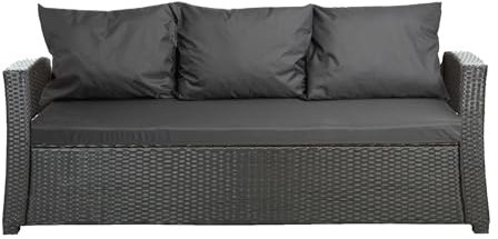 Setgarden® Bankauflage - Outdoor sitzkissen für Gartenbank für polyrattan- Polster Auflage Outdoor - Bankpolster Auflage für Hollywoodschaukel Rattan Sitzbank (Anthrazit, 160x60x50cm)