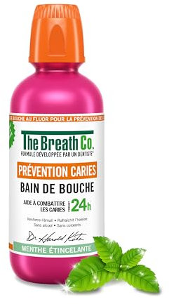 The Breath Co. Healthy Smile Mouthwash, Dentist Formulated Oral Rinse for 24 Hours of Cavity Protection with Sodium Fluoride, Strengthens Enamel, Alcohol Free, Non-Burning, 500ml