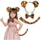 ZELAITE Tiger Kostüm Set, Tiger Haarreif, Tiger Kostüm Kinder, Cosplay Party Zubehör, Tierkostüm Set, Fasching Karneval Fasching Party, Halloween, Geburtstag, Weihnachten (D)