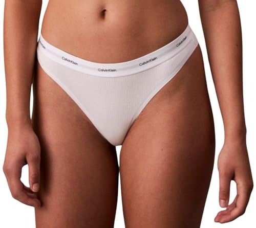Calvin Klein Damen String Thong Unterwäsche, Weiß (White), XS