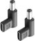 GINTOOYUN 2 unidades 9V DC Adaptador de conector de alimentación 90 grados Ángulo hembra USB C a macho DC 5,5 mm x 2,1 mm convertidor 9 V USB tipo C entrada a adaptador de salida dc5521 (9V)