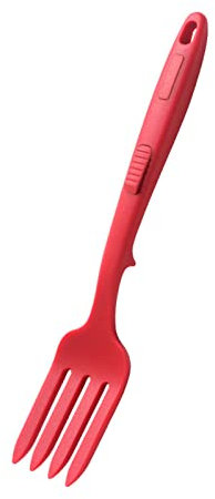 Tenedor de silicona flexible de silicona, resistente al calor, multifunción, no palo, tenedor mezclador, utensilios de cocina