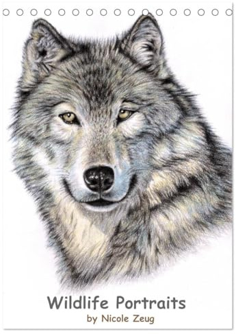 Wildlife Portraits (Tischkalender 2026 DIN A5 hoch), CALVENDO Monatskalender: Tierporträts by Nicole Zeug (CALVENDO Kunst)