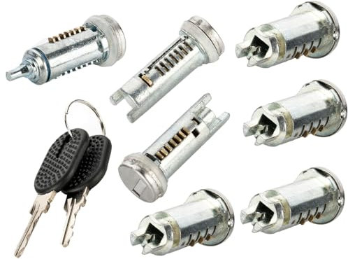 Partsline Kit de Barillets Serrures de Porte Avant, Arrière, de Trappe à Carburant, de Neiman et de Boite à Gants compatible avec Jumper, Ducato, Boxer (1994-2002) - 9170F2 4162T7